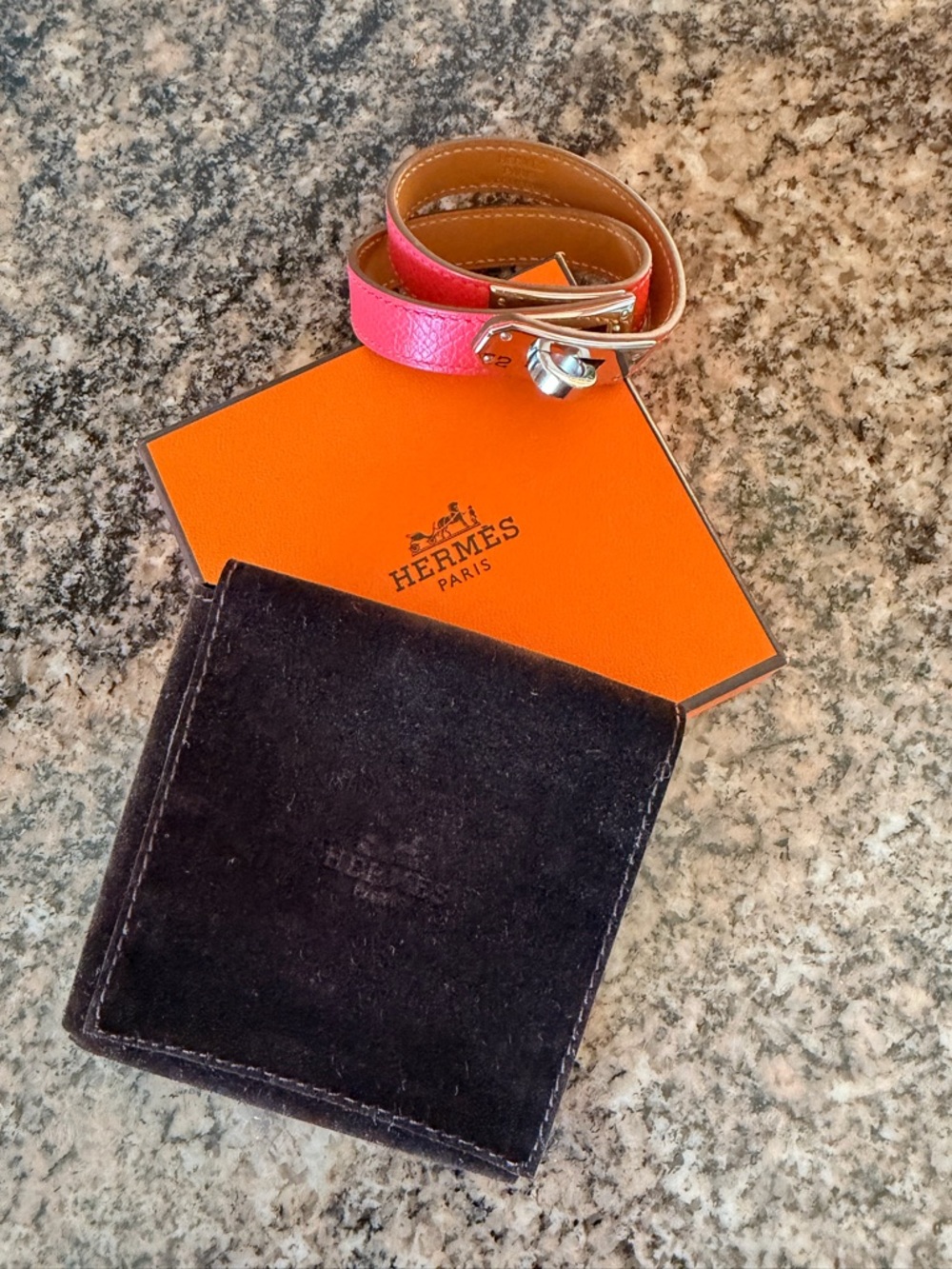 Hermes Epsom Kelly Double Tour Bracelet - Picture 2 of 12